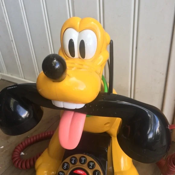 DISNEY Vintage Pluto Talking Telephone Push Button Phone Decor - Picture 4 of 12